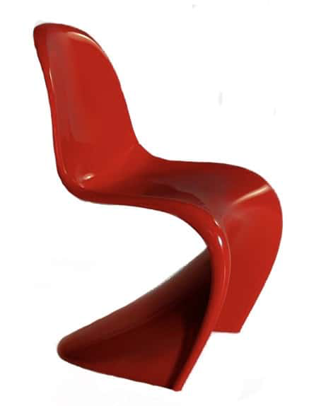 Panton_Stuhl fauteuil contemporain plexi rouge