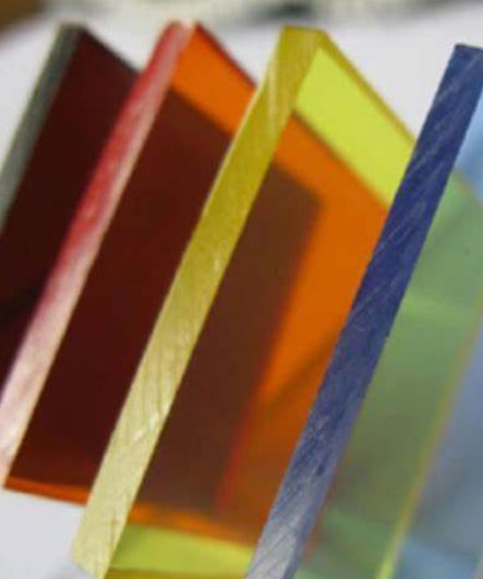 plexi colorés Echantillon pmma multicolore